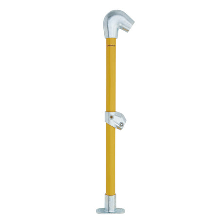 End Stanchion (Fall) w/ Straight Angle Base Fixing Plate 310 - 440 fittings - Gal/Yellow