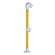 End Stanchion (Fall) w/ Straight Angle Base Fixing Plate 31-44deg fittings - Gal/Yellow