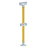 Through Stanchion w/ Straight Angle Base Fixing Plate 00-110 fittings - Gal/Yellow