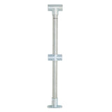 Through Stanchion w/ Base Fixing Plate - Galvanised/Yellow