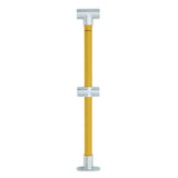 Through Stanchion w/ Base Fixing Plate - Galvanised/Yellow