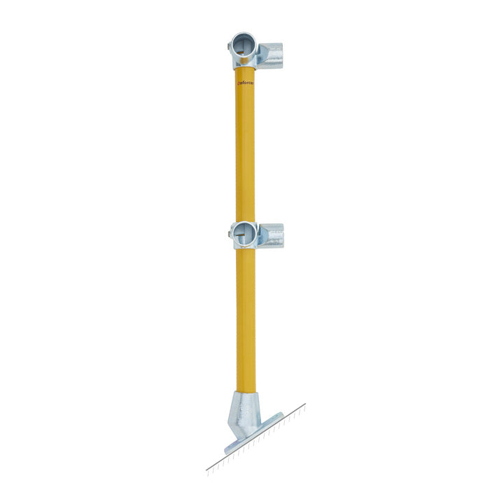 Variable Horizonal Corner Stanchion w/ Base Fixing Plate - Gal/Yellow