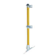 Variable Horizonal Corner Stanchion w/ Base Fixing Plate - Gal/Yellow
