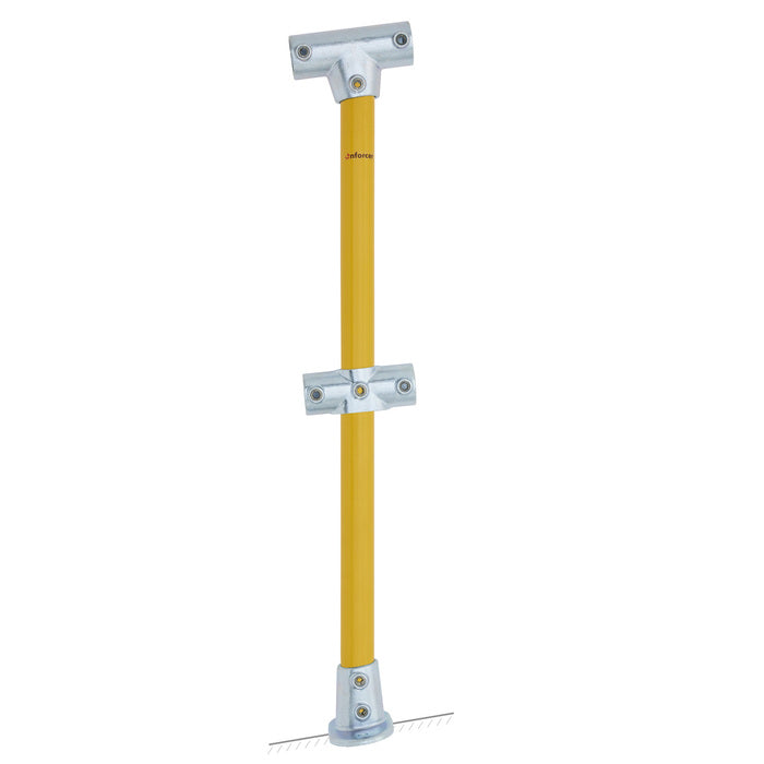 Through stanchion w/ Base Fixing Plate - 0-11deg - Gal/Yellow