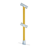 Through stanchion w/ Base Fixing Plate - 11-30deg - Gal/Yellow