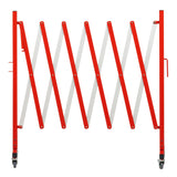 Expandable Safety Barrier Steel - 3000mm Red/White With Wheels