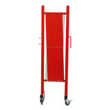 Expandable Safety Barrier Steel - 3000mm Red/White With Wheels