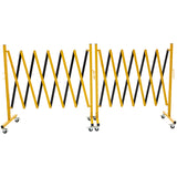 Expandable Safety Barrier Steel - 3000mm Yellow/Black With Wheels