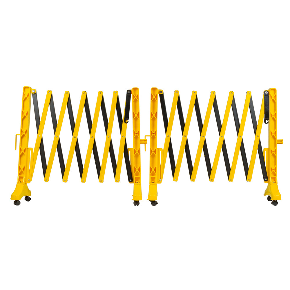 Expandable Safety Barrier Plastic - 3500mm With Wheels