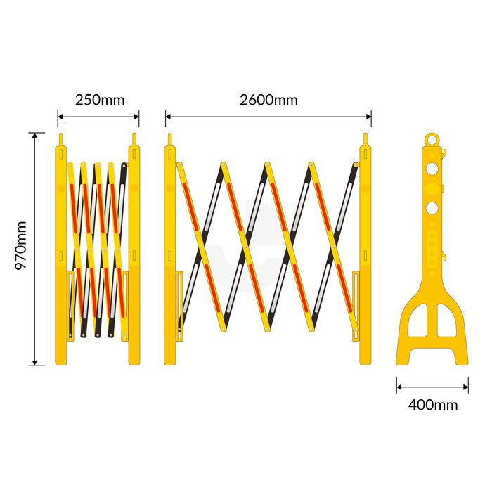 Expandable Safety Barrier - Lightweight Plastic