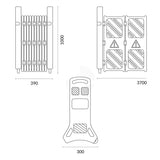 Expandable Portable Mobile Safety Barrier