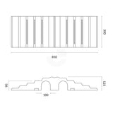 Heavy Duty Drop Over Cable & Fire Hose Ramp - 2 Channel