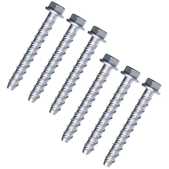 Concrete Screw Bolts (12mm x 75mm) Pack of 6