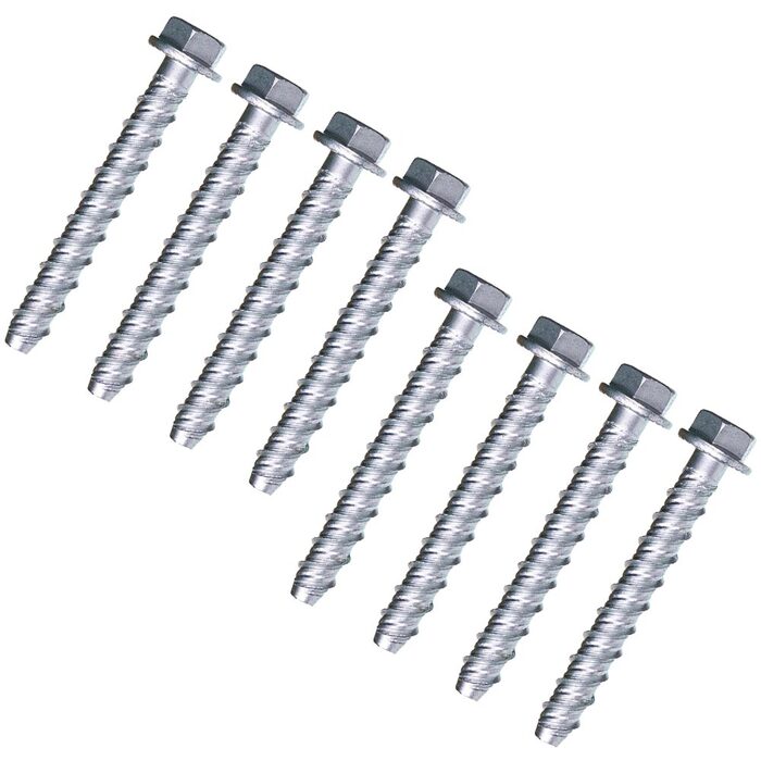 Concrete Screw Bolts (12mm x 75mm) Pack of 8