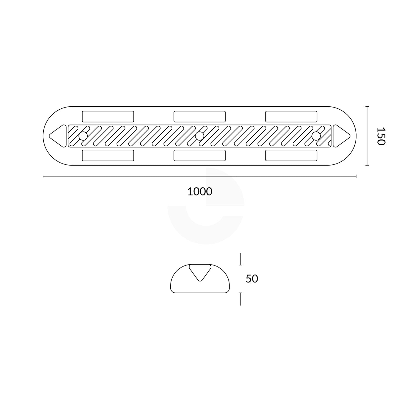 Rubber Road Parking Lane Dividers