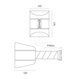 Magnetic Wall Mount Retractable Barrier - Red/White