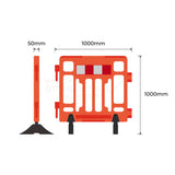 Plastic Fence Portable Barrier - 1000mm Orange