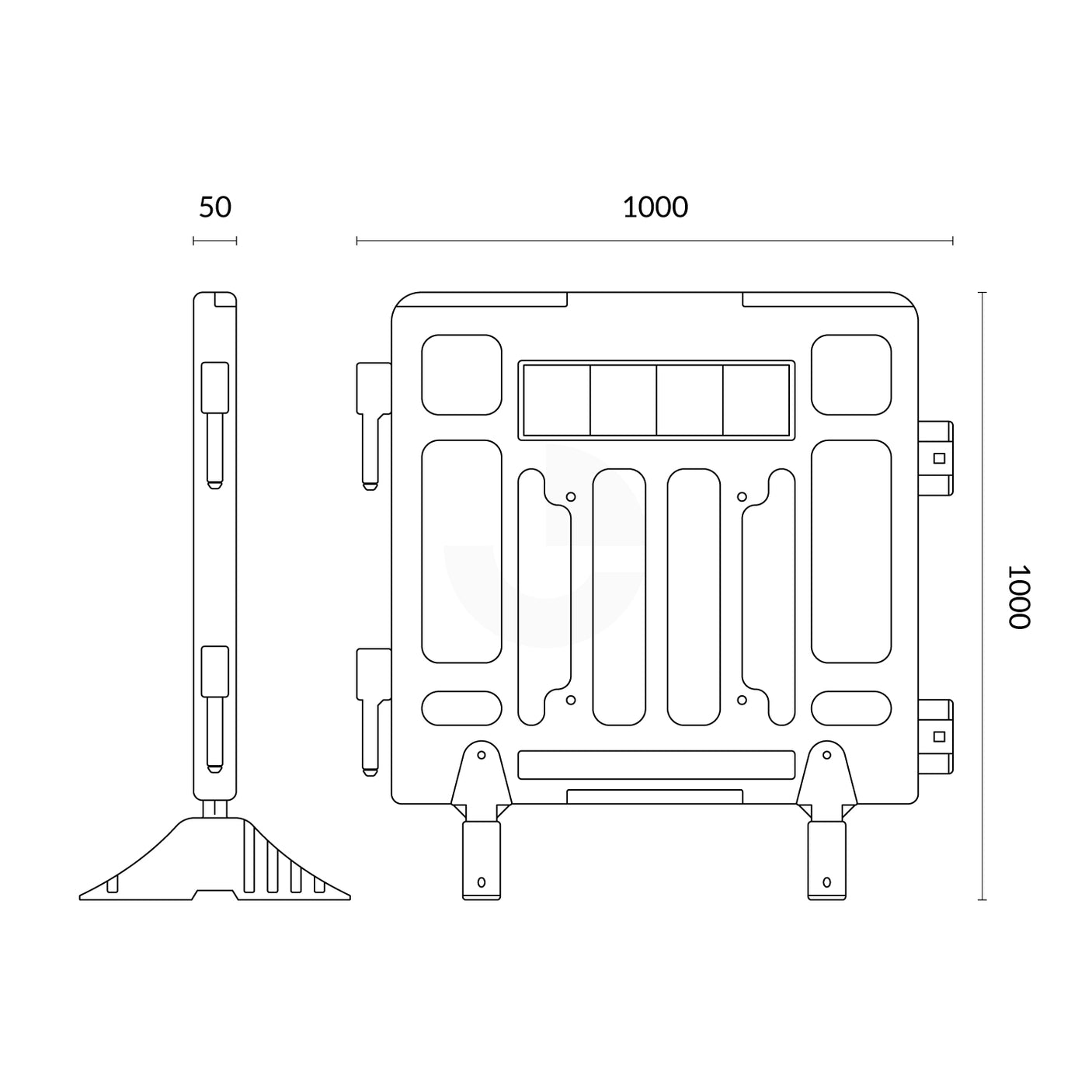 Plastic Fence Portable Barrier - 1000mm Orange