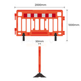 Plastic Fence Portable Barrier - 2000mm Orange