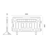 Plastic Fence Portable Barrier - 2000mm Orange