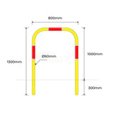 Pedestrian Bicycle Holding Rail - In Ground