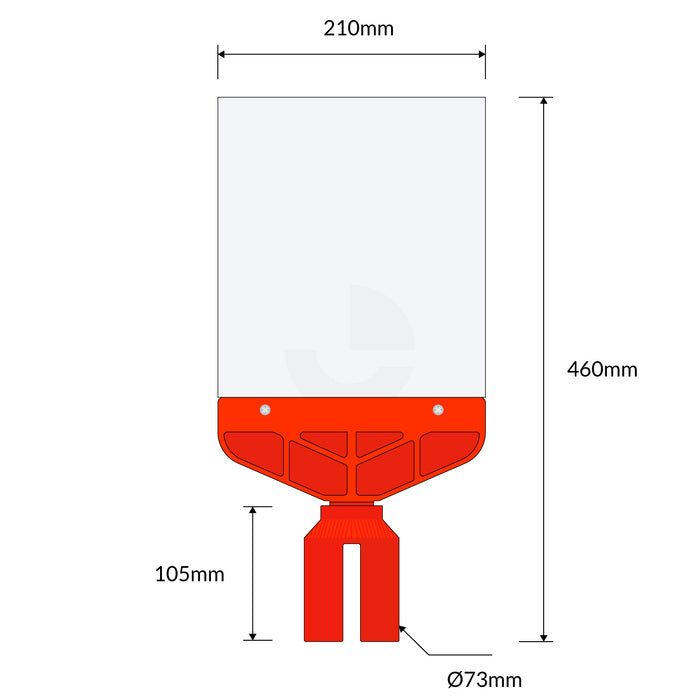 A4 Plastic Sign Frame Portrait (Fits Retractable Belt Barrier)