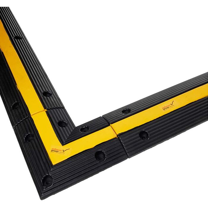 Rubber Floor Bunding (Black and Safety Yellow)