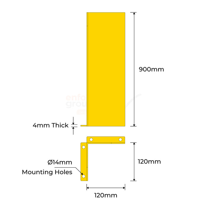 Racking Guard - L Shape - 900mm