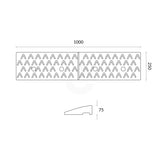 Black Kerb Ramp Rubber 75mm High