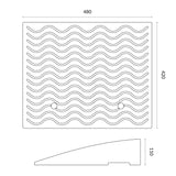 Kerb Ramp Rubber Black  - 110mm High