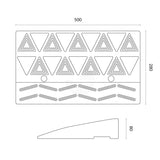 Kerb Ramp Rubber High-Vis Reflectors - 80mm High