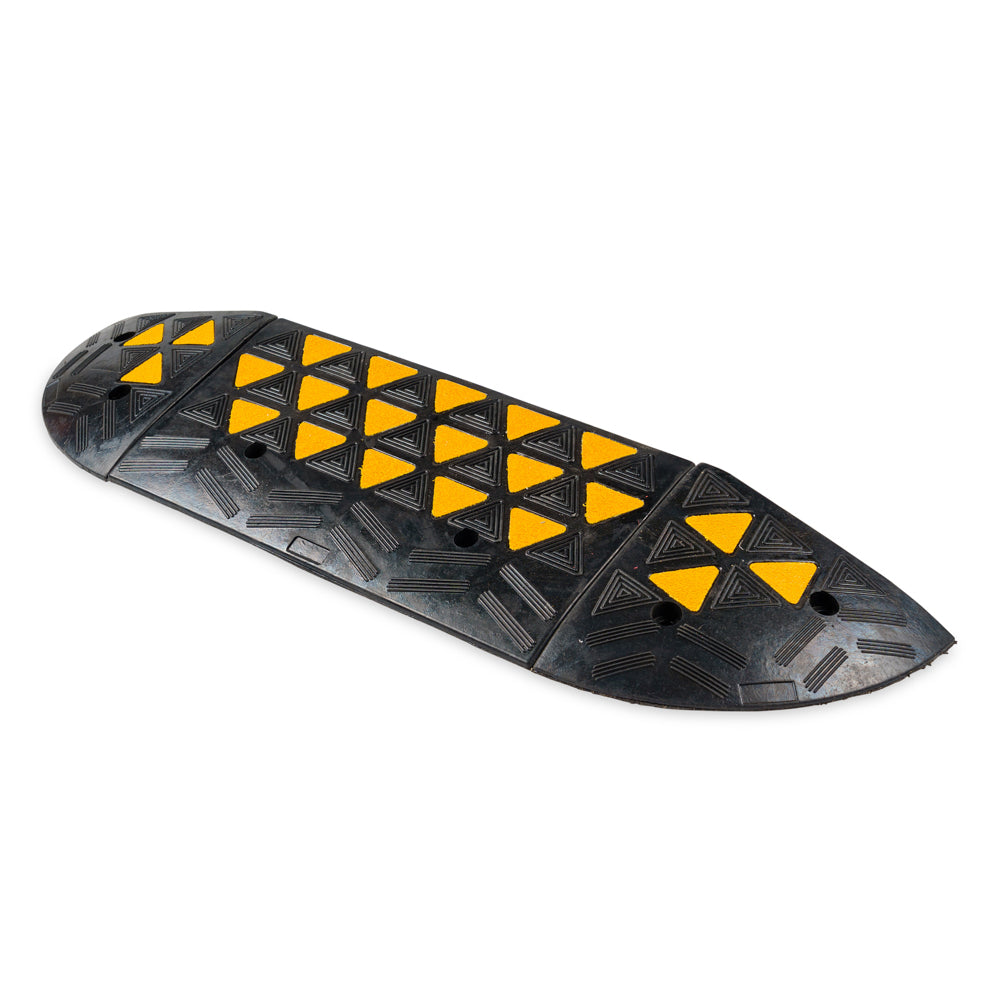 Kerb Ramp Rubber High-Vis Reflectors End - 100mm High