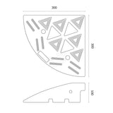 Kerb Ramp Rubber High-Vis Reflectors End - 100mm High