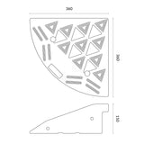 Kerb Ramp Rubber High-Vis Reflectors End - 150mm High