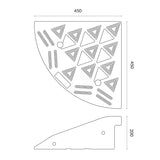 Kerb Ramp Rubber High-Vis Reflectors End - 200mm High