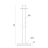 Rope Barrier Bollard Post - Gold