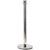 Rope Barrier Bollard Post and Base - Stainless Steel