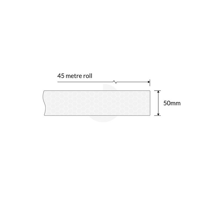 White Reflective Tape 50mm Class 1 - 45 Metre Roll