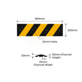 Speed Hump Cable Protector 2 Channel - Black & Orange