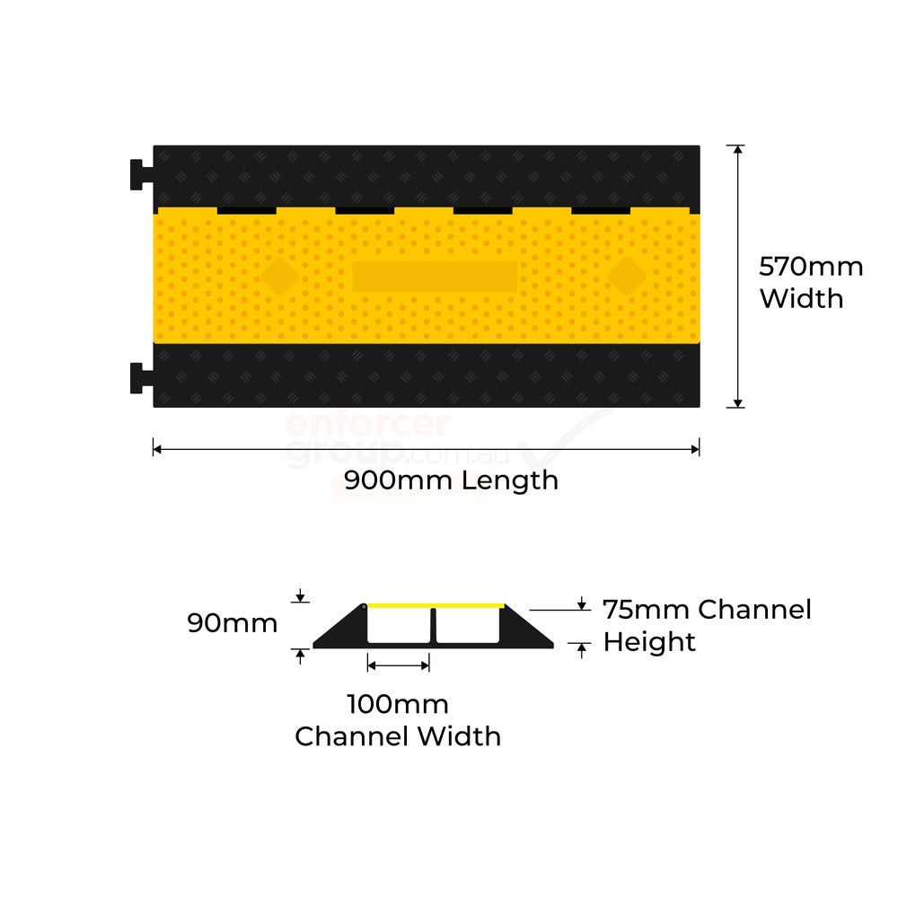 Speed Hump Cable Protector 2 Channel - Big