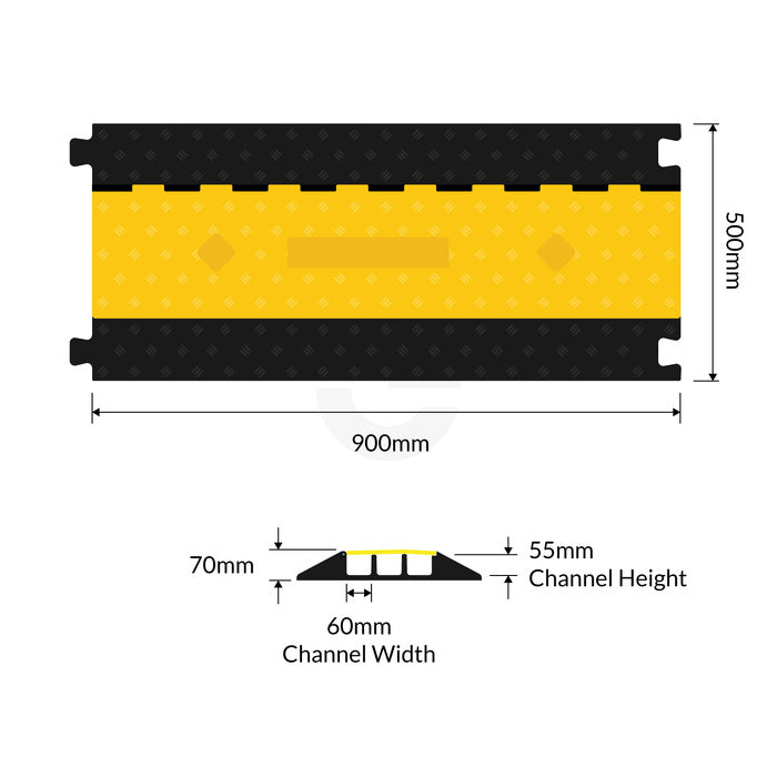 Speed Hump Cable Protector 3 Channel