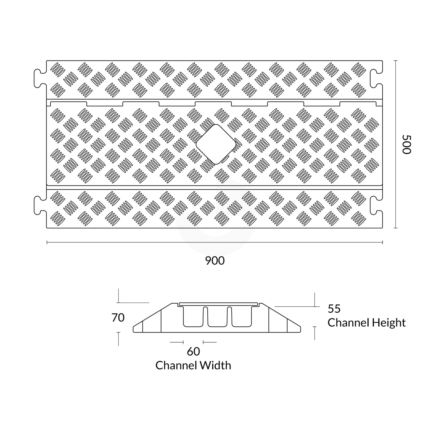 Speed Hump Cable Protector 3 Channel