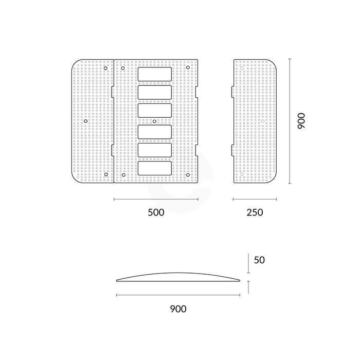 Cushion 900mm Speed Hump