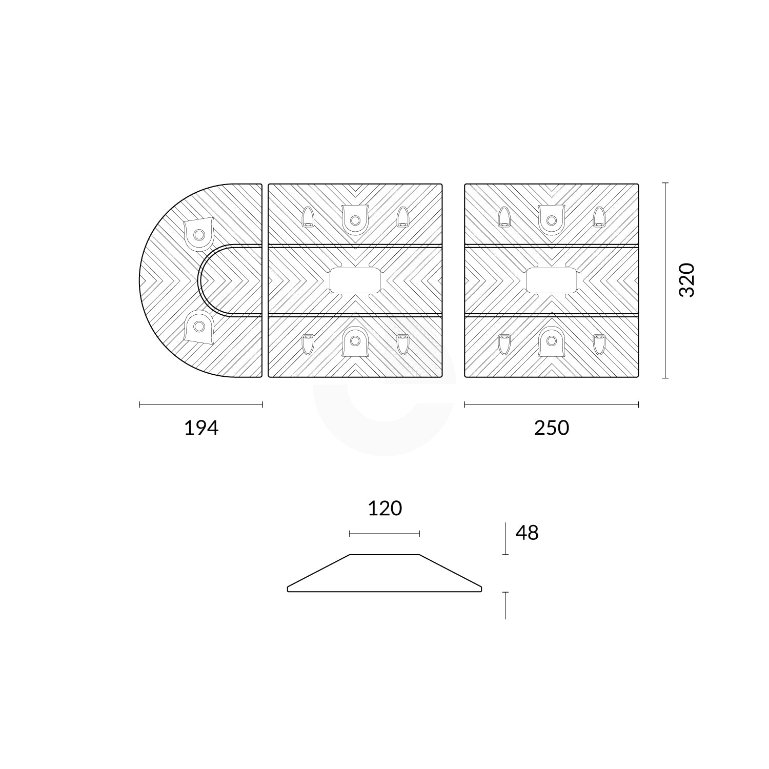 Heavy Duty Rubber Speed Hump