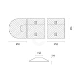 Heavy Duty Rubber Speed Hump