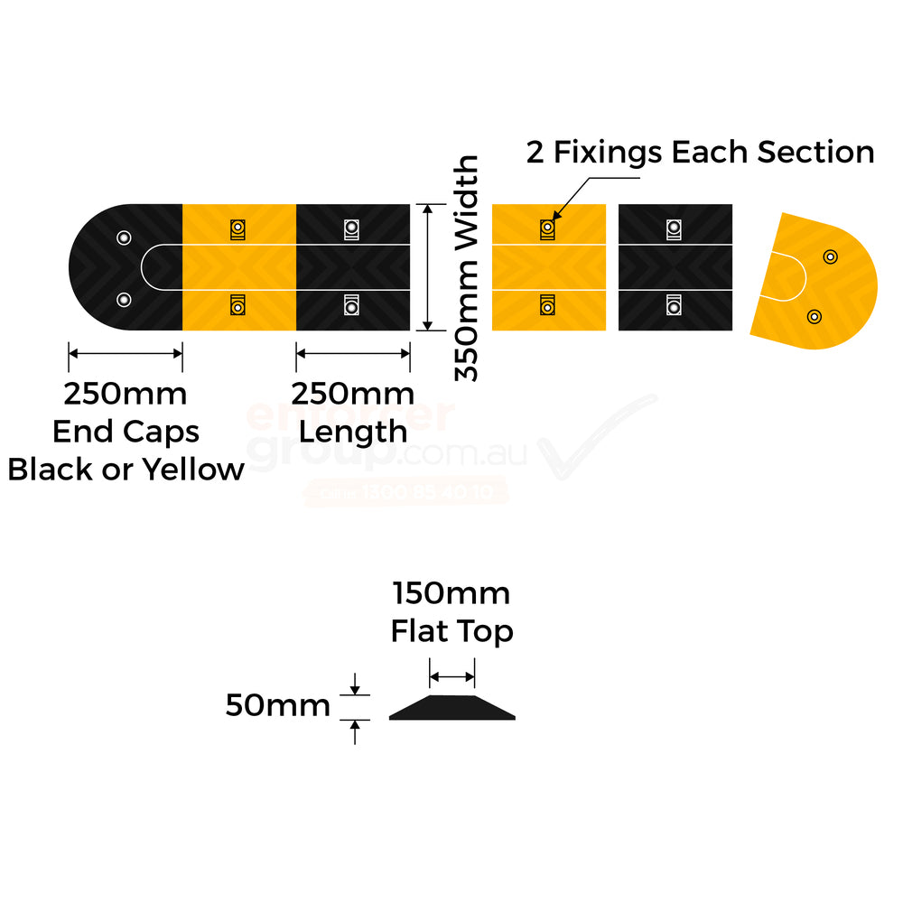 Heavy Duty Rubber Speed Hump