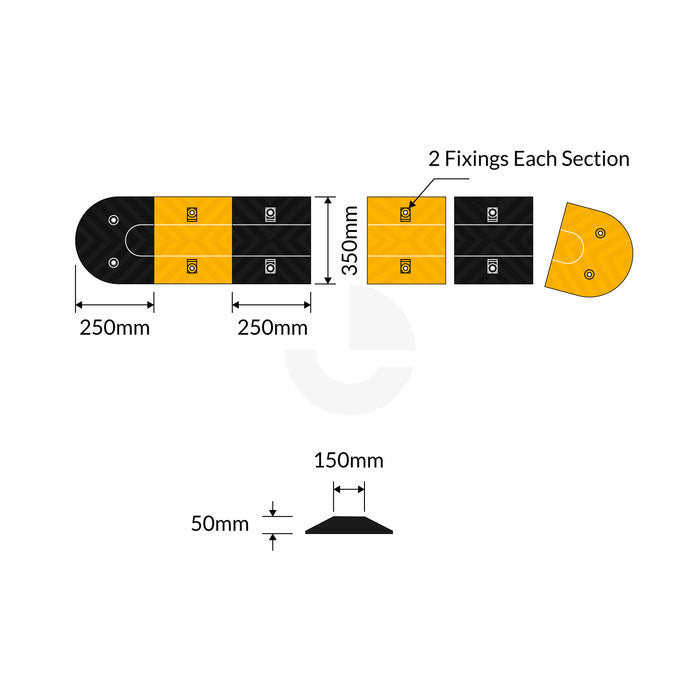 Heavy Duty Rubber Speed Hump