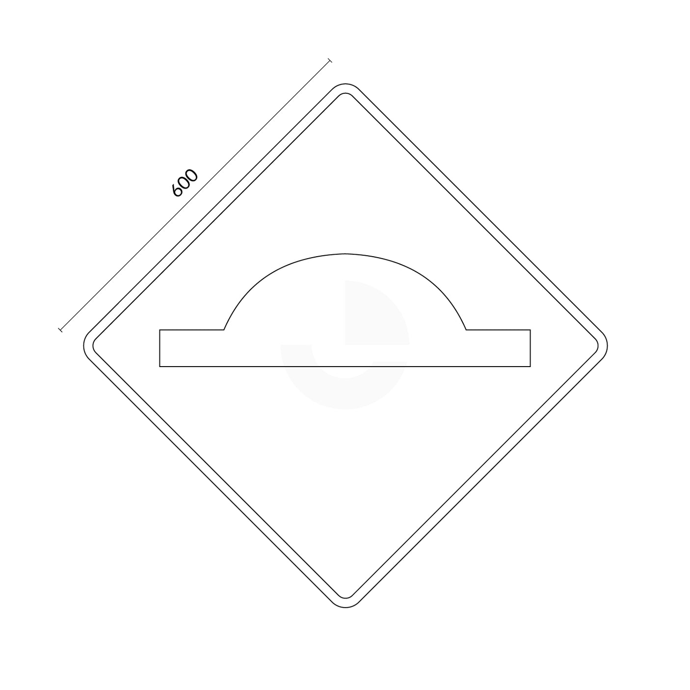 W5-10A - Speed Hump Warning Sign
