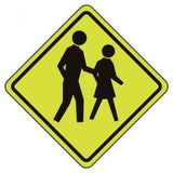 Pedestrian Crossing Sign, 600mm x 600mm, W6-1A