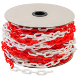 Red/White Plastic Chain 40m Roll